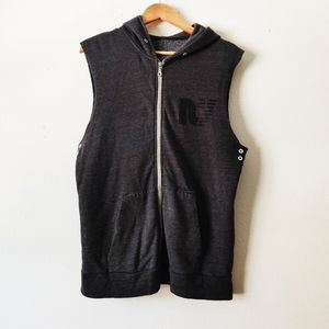 Rebel yell sleeveless hoodie sweatshirt